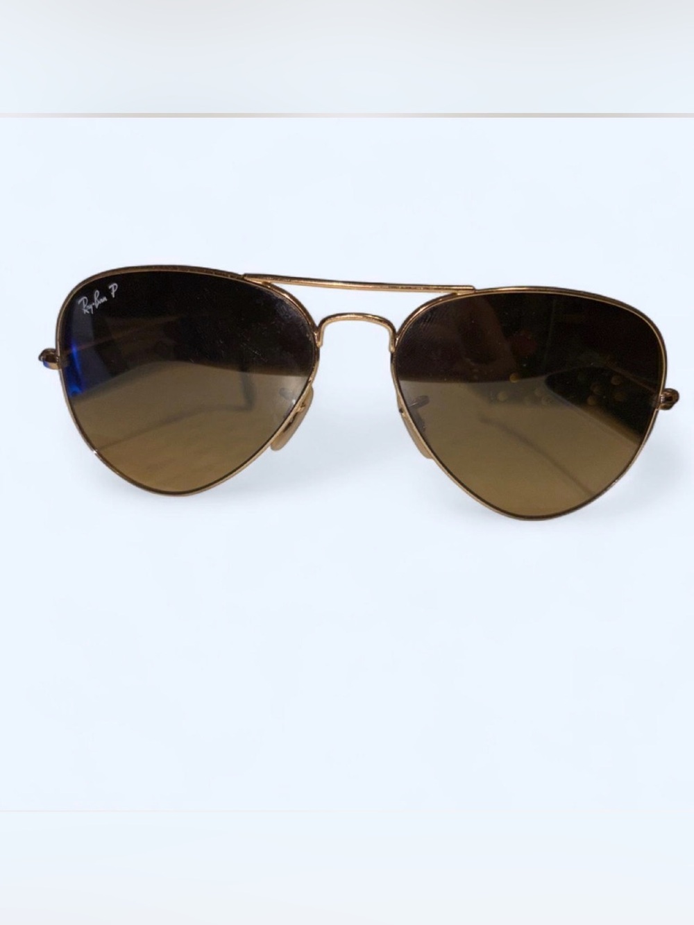 Ray-Ban Gold Frame with Brown Lenses Aviator Sunglasses